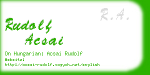 rudolf acsai business card